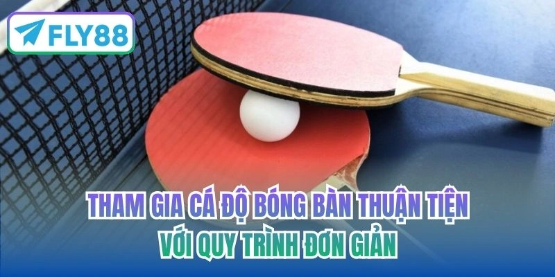 Tham gia cá độ bóng bàn thuận tiện với quy trình đơn giản